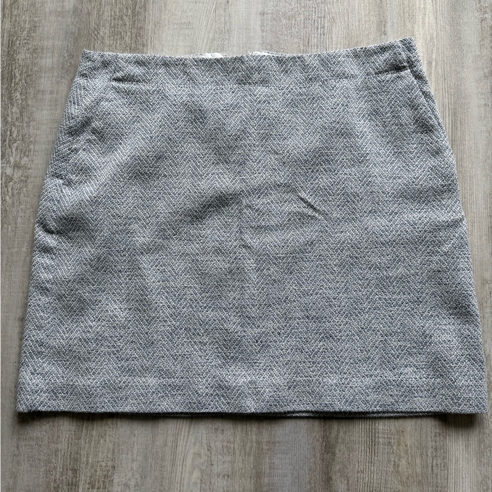 Gray Herringbone Skirt